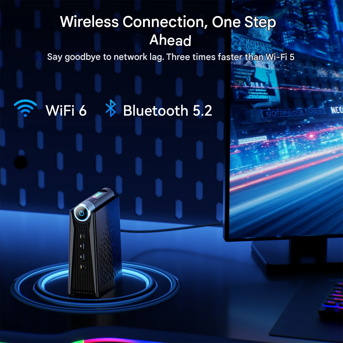 ACEMAGIC S3A كمبيوتر صغير للألعاب AMD R7 8745HS/8845HS R9 8945HS RAM 32GB DDR5 1 تيرا بايت SSD ألعاب الكمبيوتر RGB التحكم في الضوء WiFi6 BT5.2