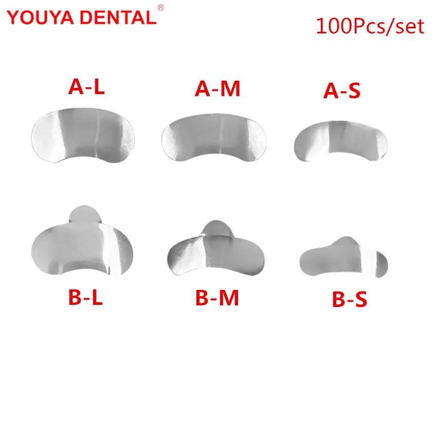 100 Pc Dental Sectional Contoured Matrices Filling Metal Matrix Bands Rings Wedges Full Teeth Replacement Dentsit Oral Care Tool