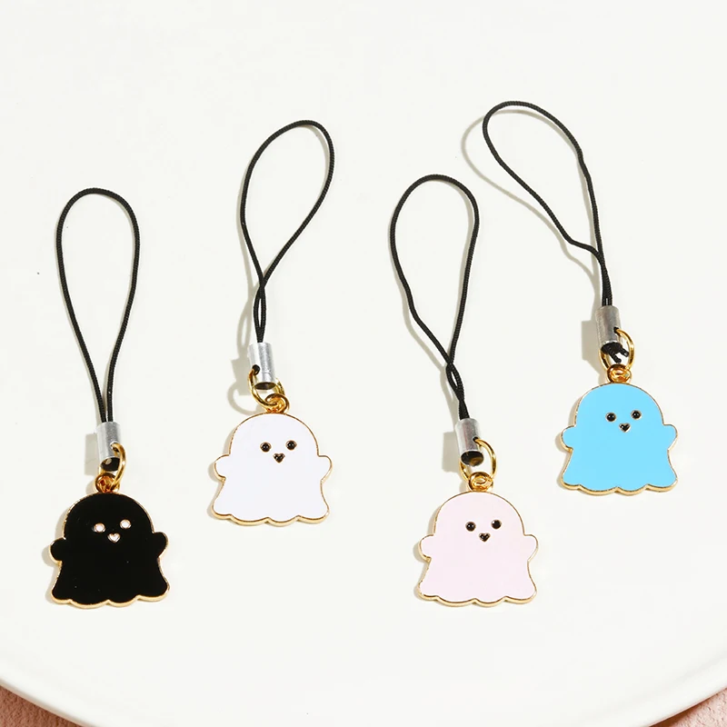Cartoon Metal Anime Ghost Demon Phone Rope Keychain Lovers Mobile Phone Charms Cute Keychains Strap Lanyard Bag Pendant