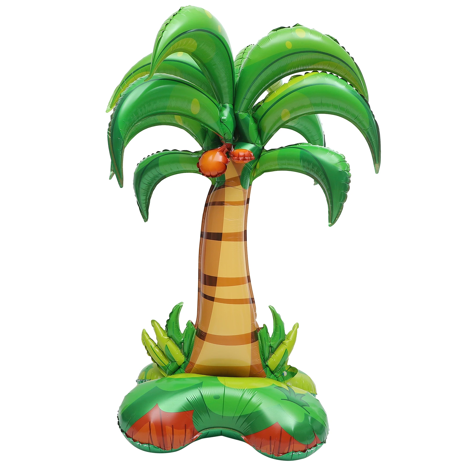 Three-dimensional Coconut Tree Balloon Cartoon Foil Palm Beach Theme Balloons Decorate Leaf Green Child