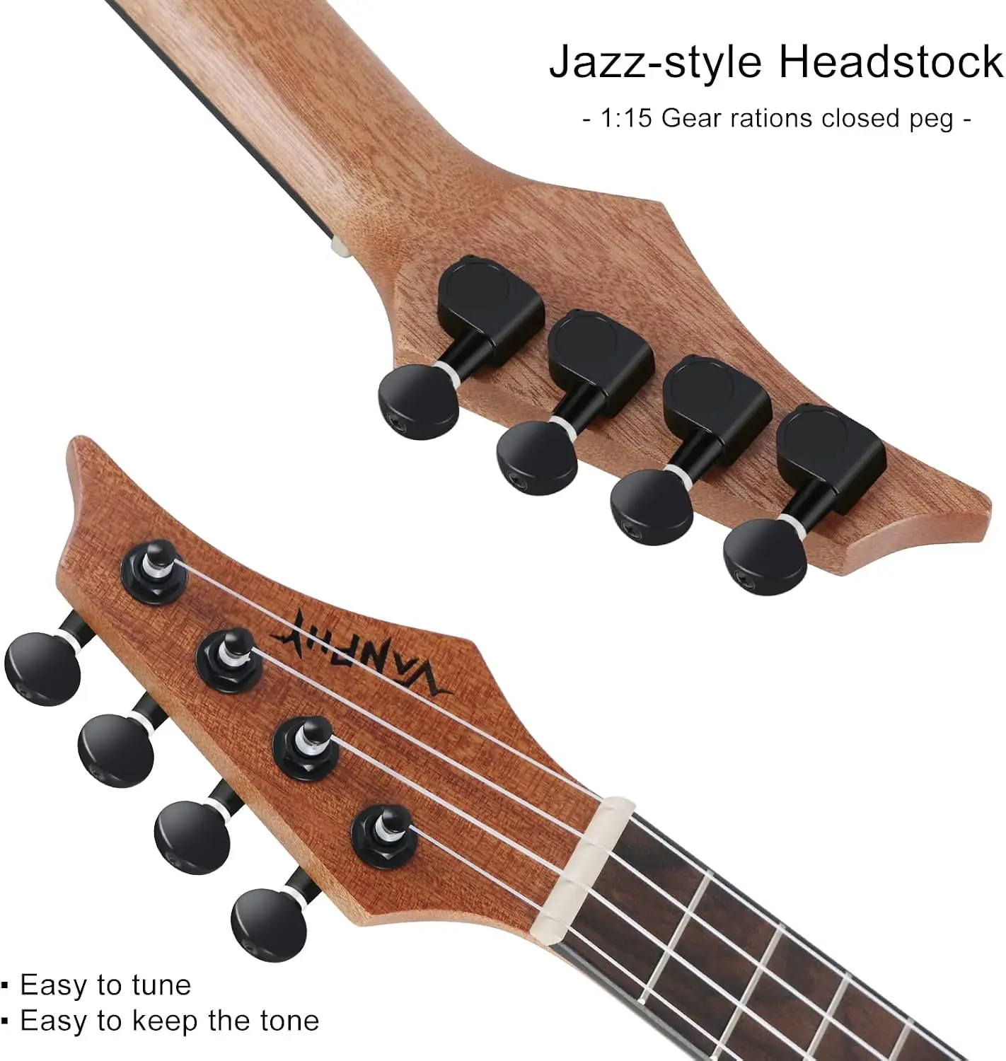 Concert Ukulele 23 Inch Professional Hawaiian Uke for Adult Beginners, Sapele Wood, Includes Starter Ukulele Kit