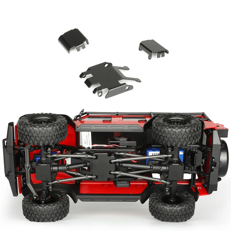 

GRC TRX4M 3pcs Axle Chassis Armor Metal Bottom Protection Kit for 1/18 RC Crawler Traxxas TRX-4M Defender Bronco Upgrade Parts