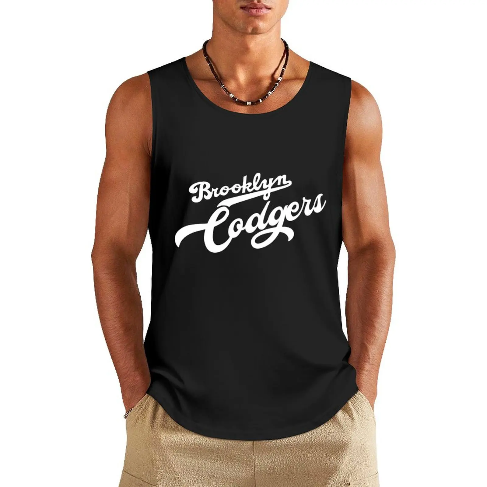 Brooklyn Codgers Tank Top Men's sleeveless gym shirts summer 2024