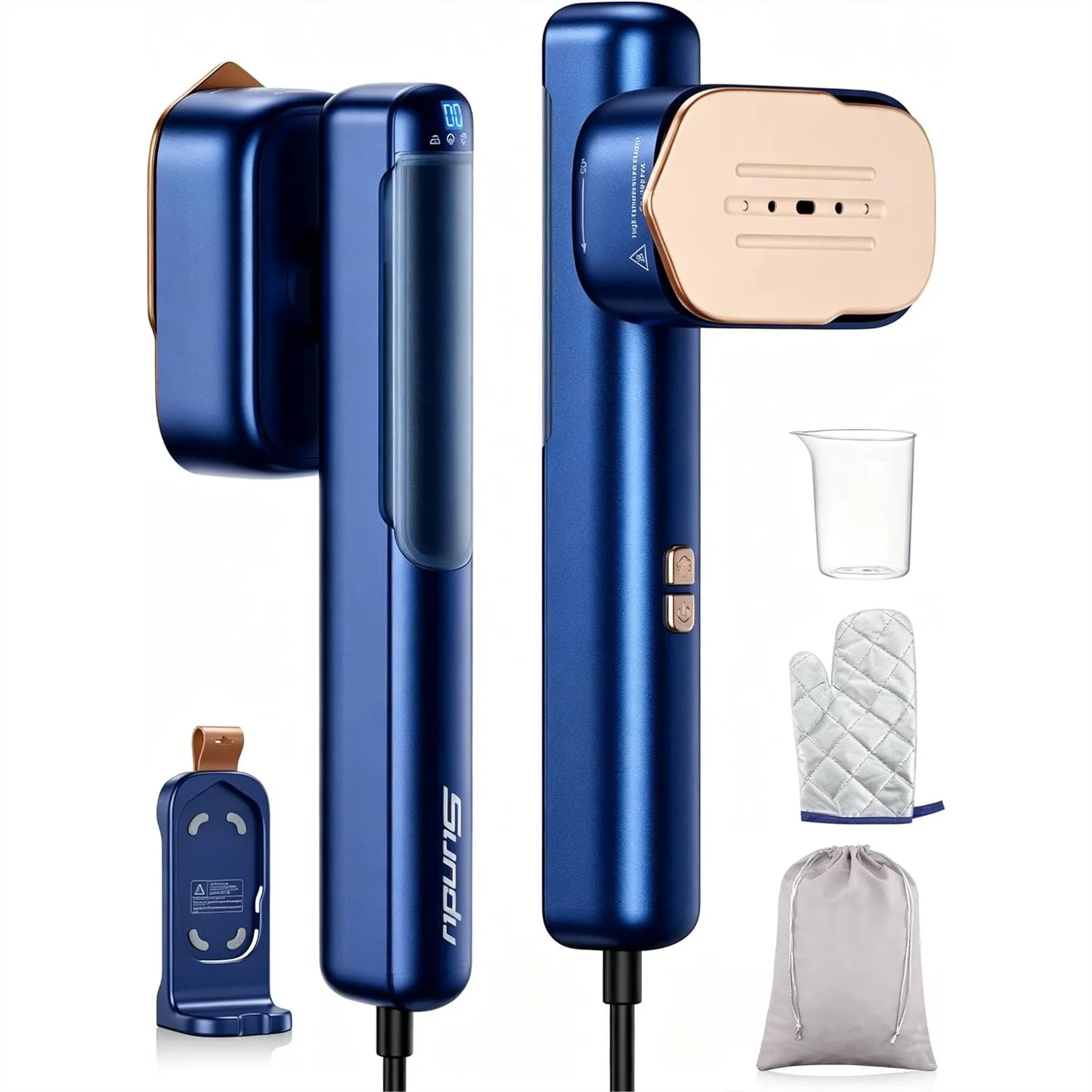 

Smart Travel Steamer for Clothes, 100V-240V Portable Iron, 15s Fast Heat Up, 2 in 1 Steamer & Iron, LED Display, 100ml Water