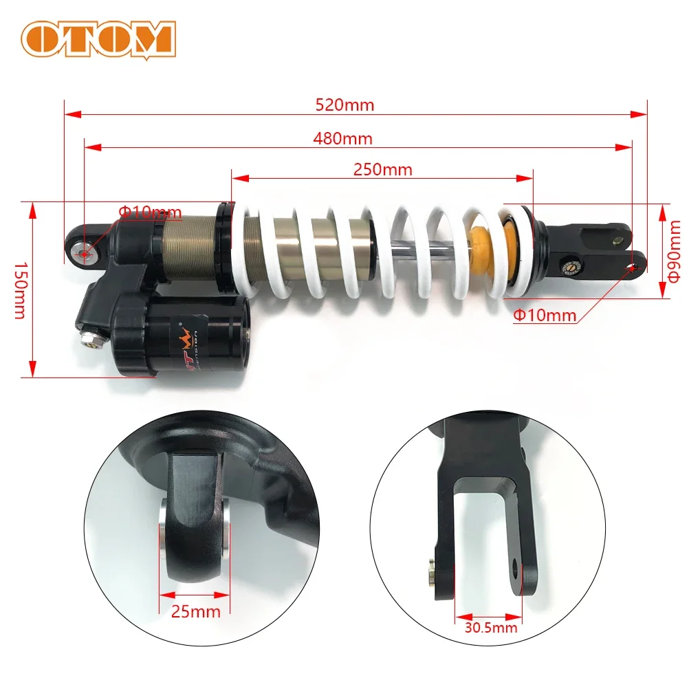 OTOM Dirt Bike Motocross Off-road Motorcycle Suspension Damping Adjustable Rear Shock Absorber for KTM HUS QVARNA GASGAS