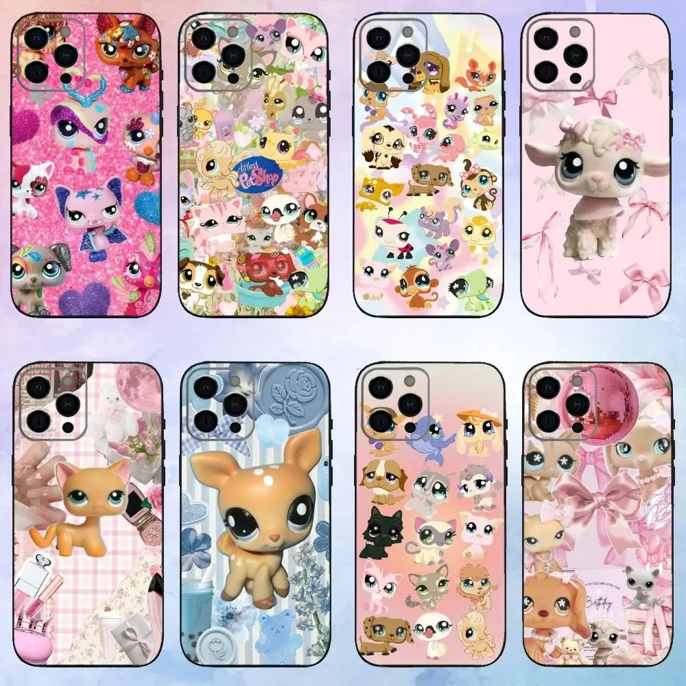 

L-littlest P-Pet Shops Phone Case For iPhone17,16,15,14,13,12,11 Plus,Pro Max Soft Black Cover
