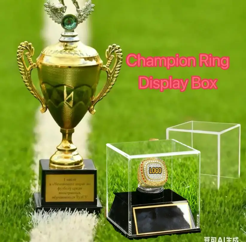 

Custonm Champion Ring Display Box Exquisite Storage Transparent Display Box
