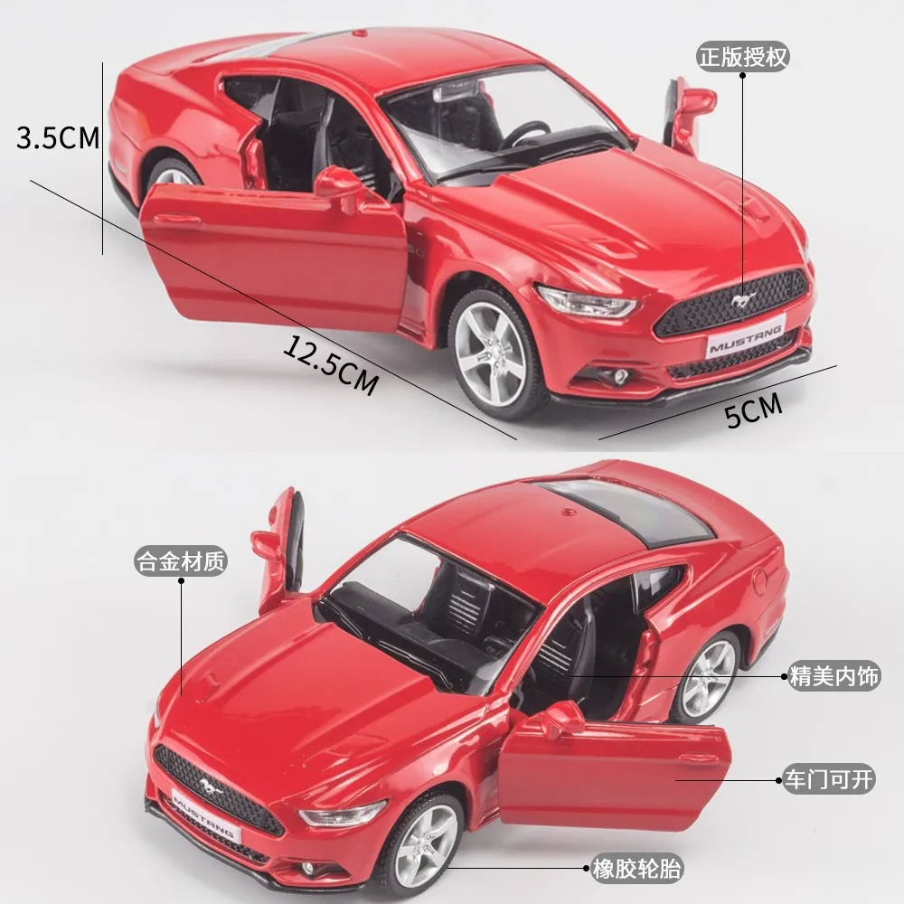 1:36 seria 2015 2017 Ford Mustang GT boss 429 stopu Model auta z napędem wstecznym samochody dzieci zbierają prezenty