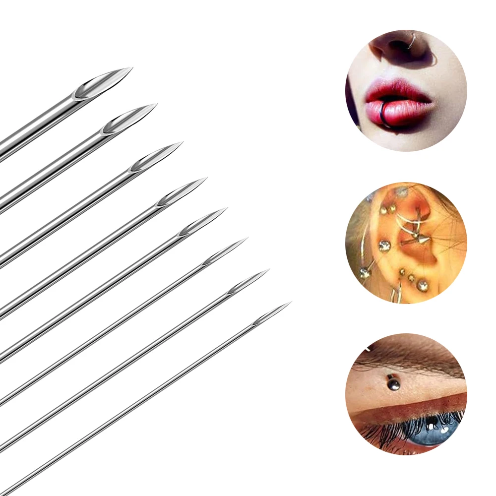 

100pcs/box 12G 14G 16G 18G 20G Piercing Needles Stainless Steel Disposable Ear Nose Navel Nipple Body Piercing Tattoo Supplies