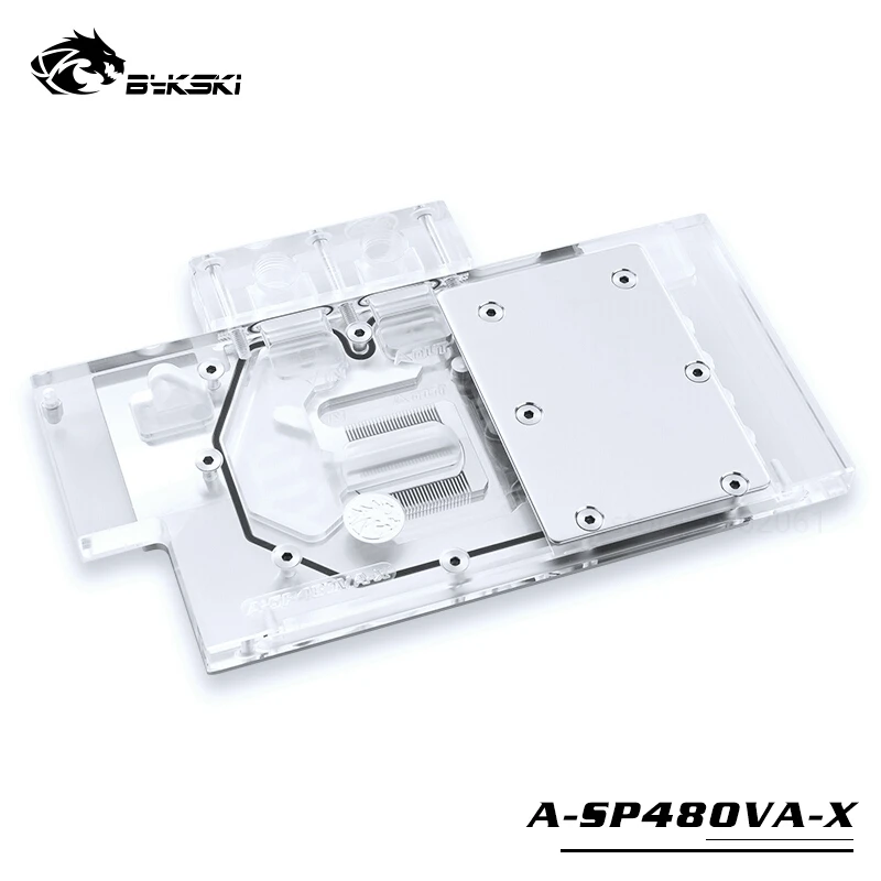 BYKSKI Water Block use for Sapphire Pulse RX580 8GD5 (11265-05-20G) / Full Cover Graphics Card Video Card Block RGB