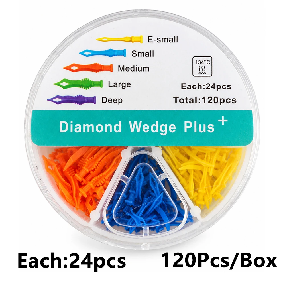 Dental Diamond Wedges Kit Interdental Plastic Wedges for Tooth Gaps Sectional Matrix System Composite Restoration Tools - view 5