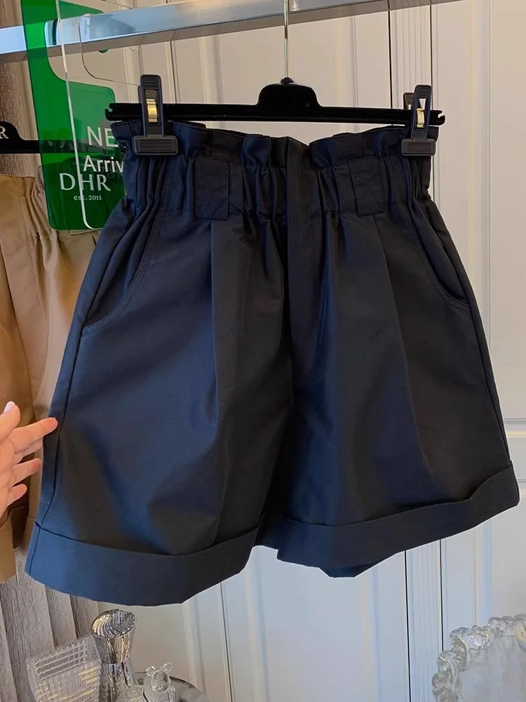 

High Waist Straight Leg Cargo orts Bloomer Five Inch Pants Casual Loose Workwear Flared Trousers for plus Size Women