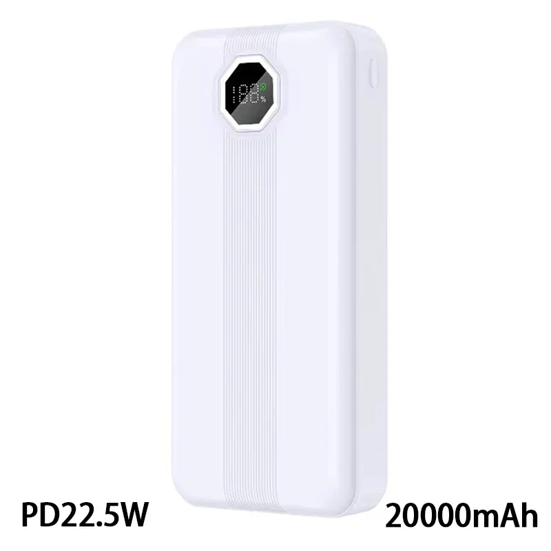 22.5W 20000mAh Power Bank Ultra-thin Portable Fast Charger Digital Display Battery 10000mAh for IPhone 15 Xiaomi Samsung Huawei