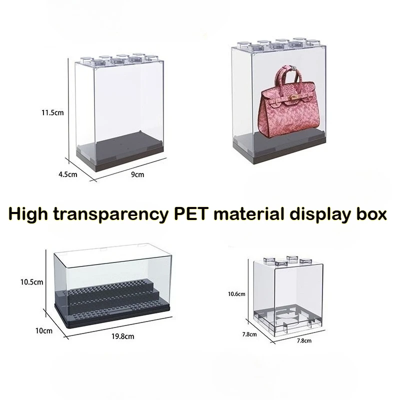 

PET High Transparency Storage Display Box for Trendy Bags Building Blocks Figurines Car Models Toy Cars Ornaments (No Bag)