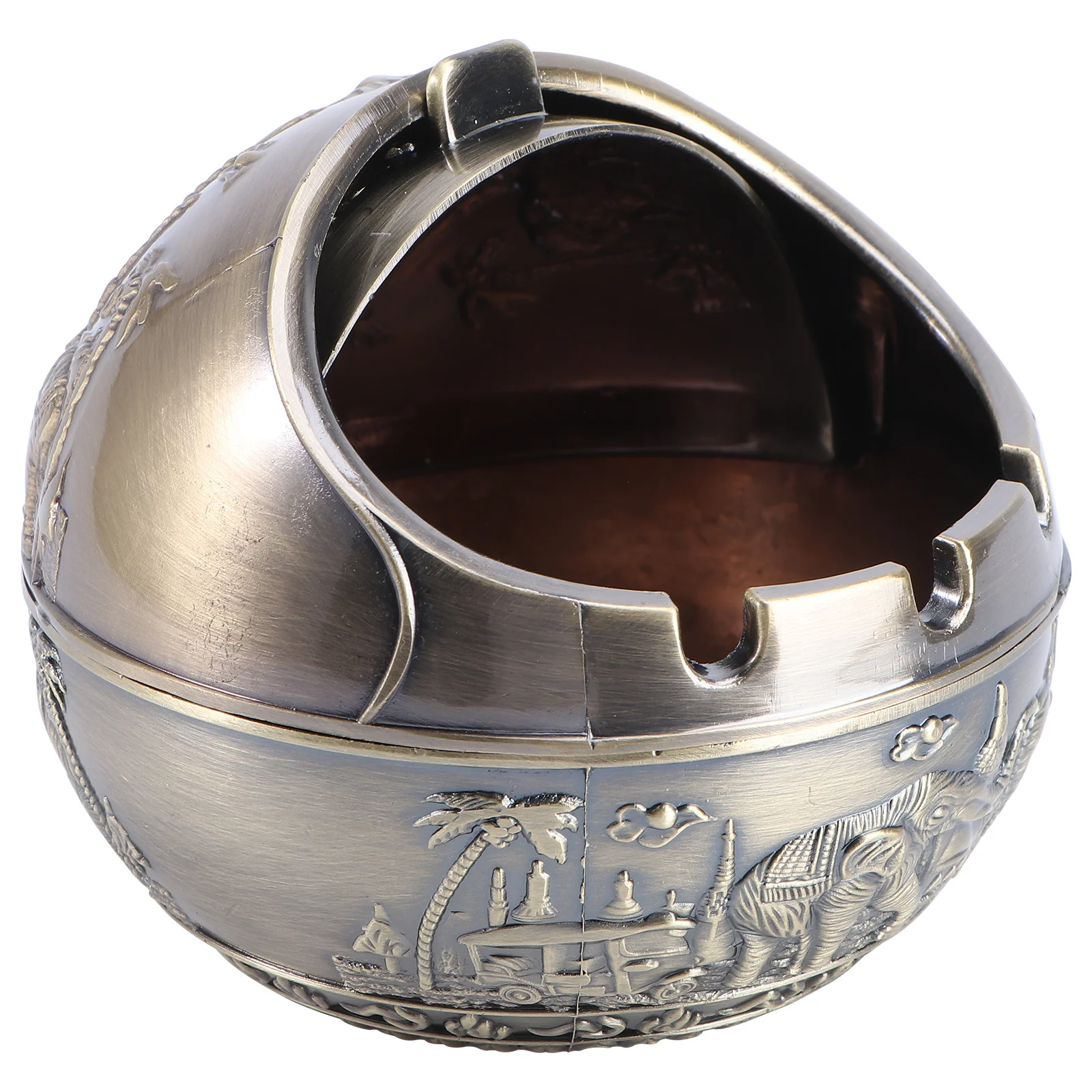 

1pc Elephant Ashtray Zinc Alloy Cigarette Butt Container Creative Desktop Office Use Ash Tray Home Decor
