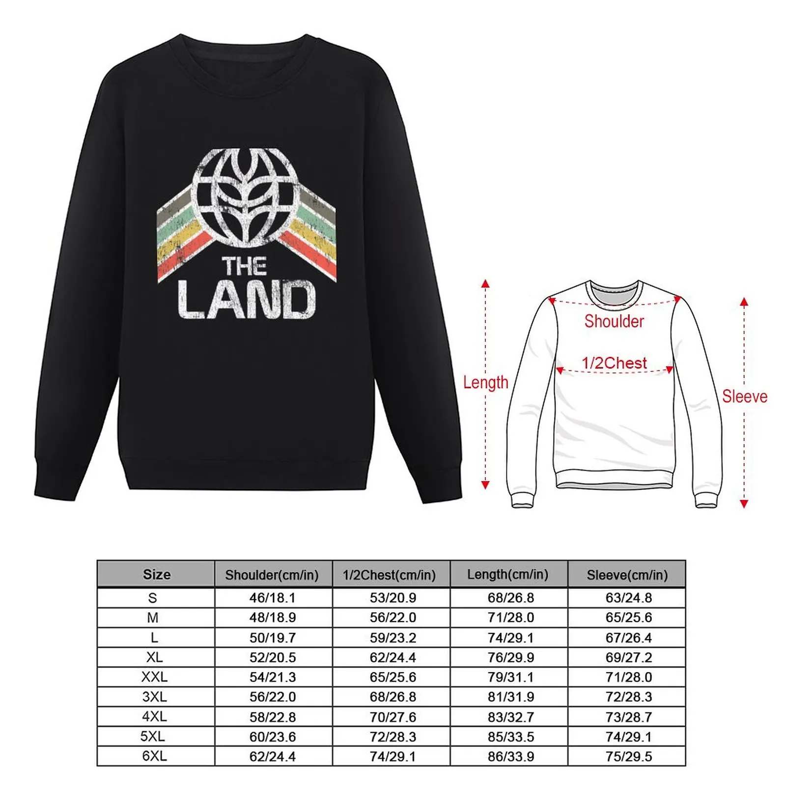 The Land Logo Distressed in Vintage Retro Style Sweatshirt fashion men men clothes winter clothes new hoodies and sweatshirts