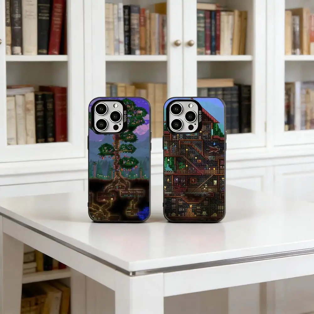 

Terraria Phone Case For iPhone 17,16,15,14,13,12,11 Plus,Pro Max,XS,Colored Silver Plated Inside Cover