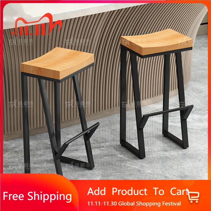 

Coffee Princess bar stools House Beauty Vintage Vanity Computer wooden stool Villa taburetes cocina Entrance Hall Furniture