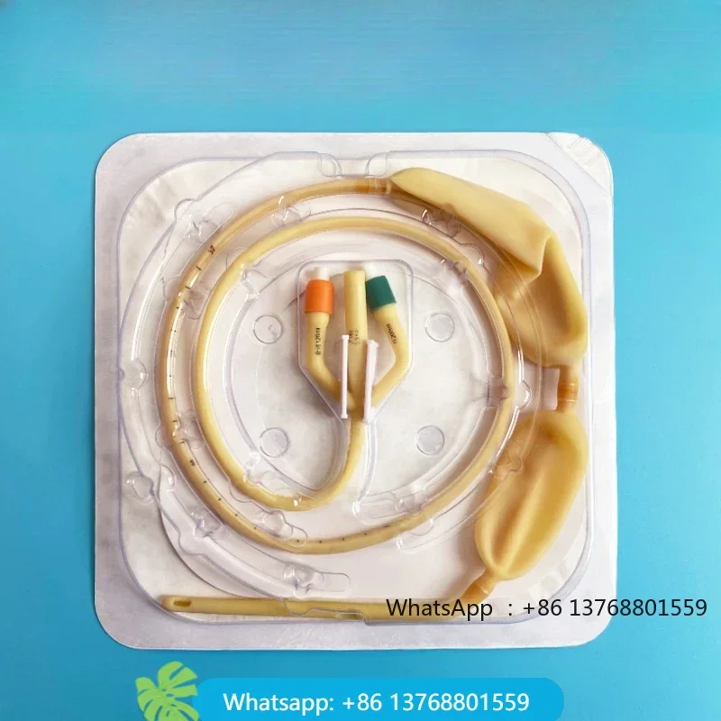 Disposable Three Chamber Double Gastric Tube Medical Sterile Latex Two Latex Gastric Tube Hemostatic Balloon 14fr 16fr 18fr 20fr