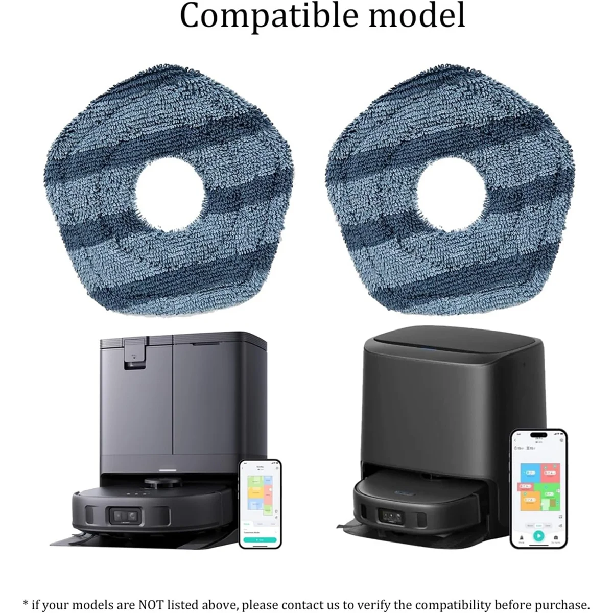 洗えるモップクロス,x10 pro,omni,x9 pro用のモップパッド,ロボット掃除機,部品のモップ,交換,9個