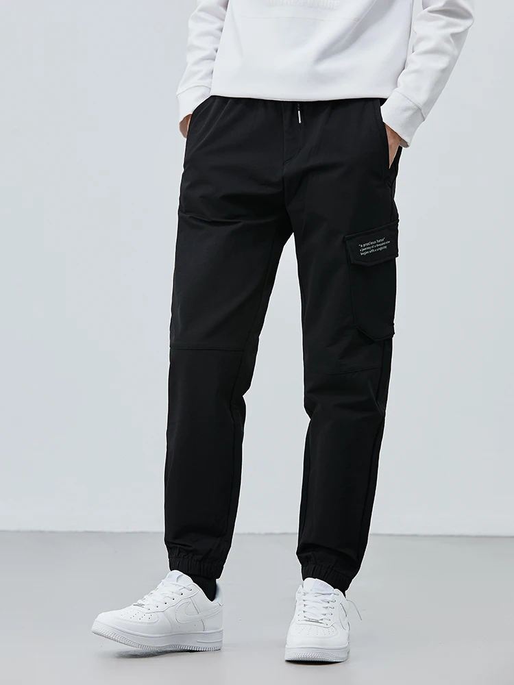 

Мужские повседневные брюки свободного кроя в стиле Харадзюку с эластичным поясом, спортивные брюки-карго, молодежные летние модные брюки