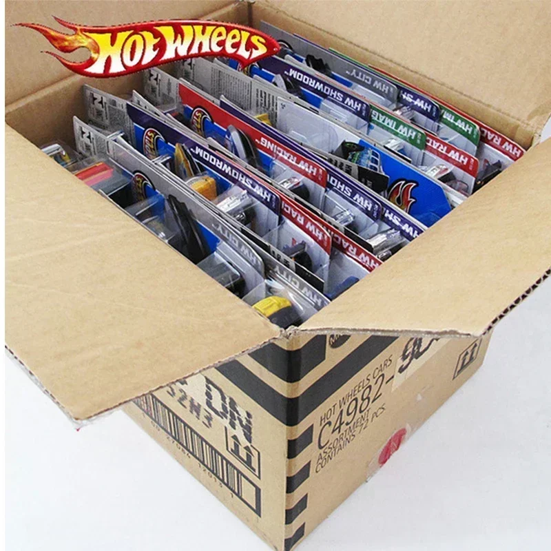 5pcs-72 pz/scatola Hot Wheels modello di auto giocattoli per bambini pressofuso in metallo Hotwheels di plastica Brinquedo Hot giocattoli per