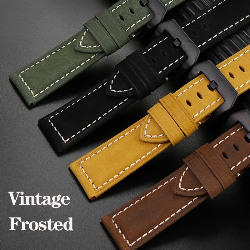 20mm 22mm Vintage Frosted Watchband for Casio Swordfish Water Ghost MDV-106 MTP-VD01 MTP-1374 MTP-1375 MDV106 Strap Bracelet