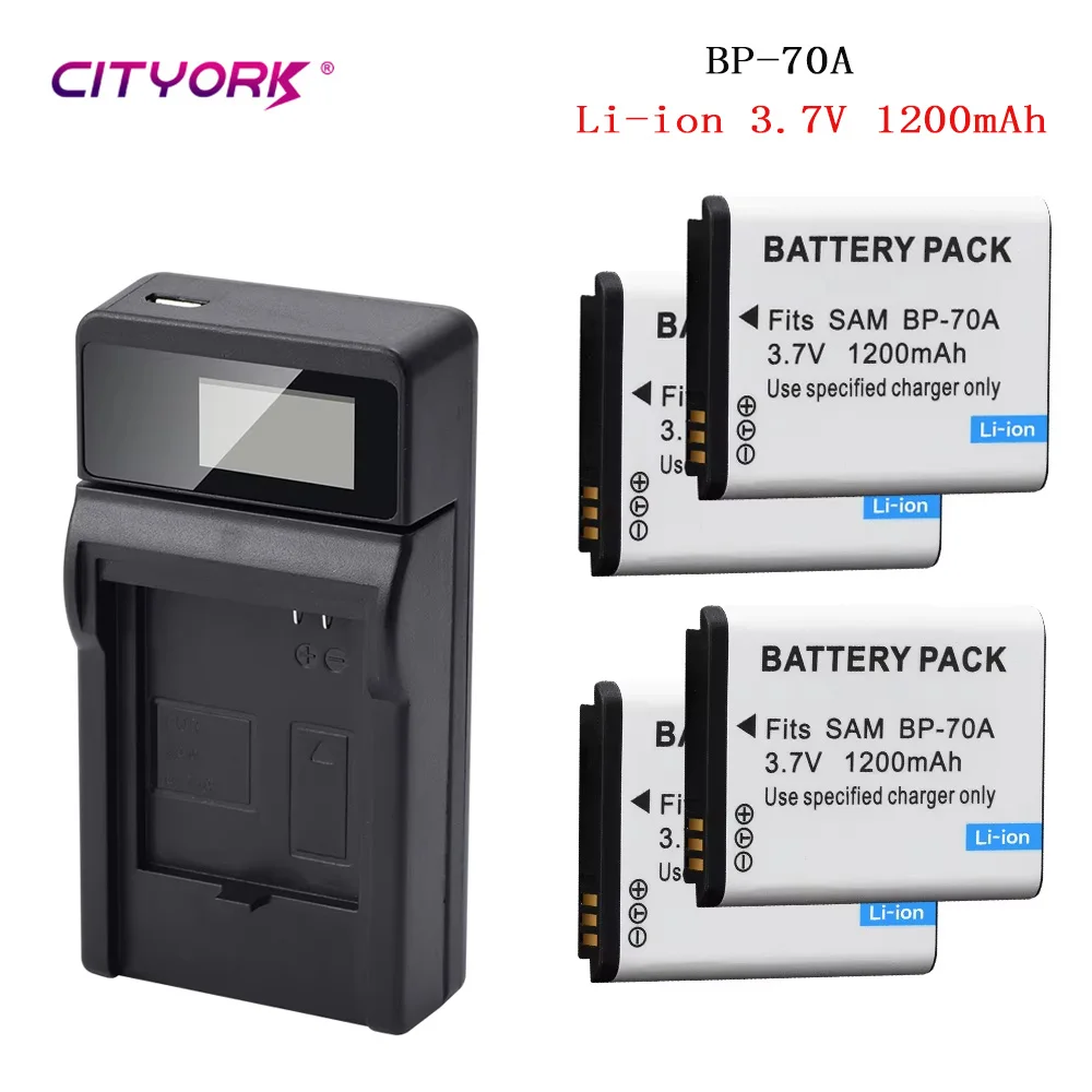 CITYORK BP-70A EA-BP70A Digital Camera Battery for SAMSUNG AQ100 DV150F ES65 ES67 ES70  ES71 ES73 ES74, ES75 ES80 PL80 PL90
