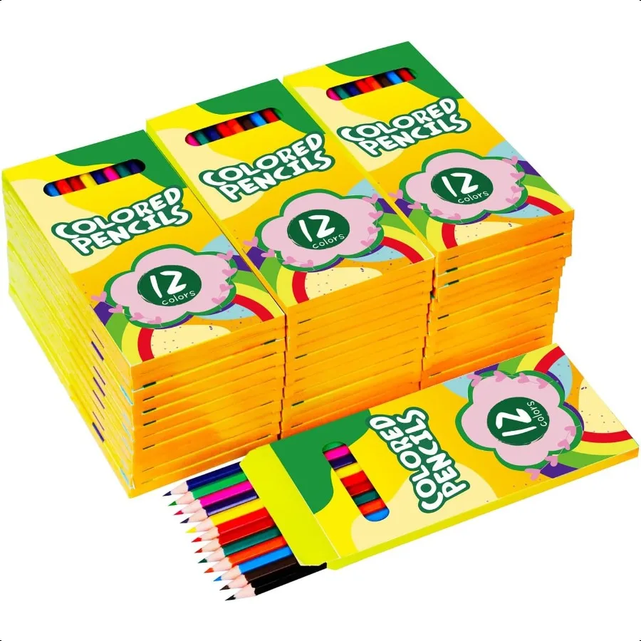 

432 Count Colored Pencils Bulk 12 Assorted of color pencils36 Packs Presharpened Colored Pencils for School plies of Color Penc