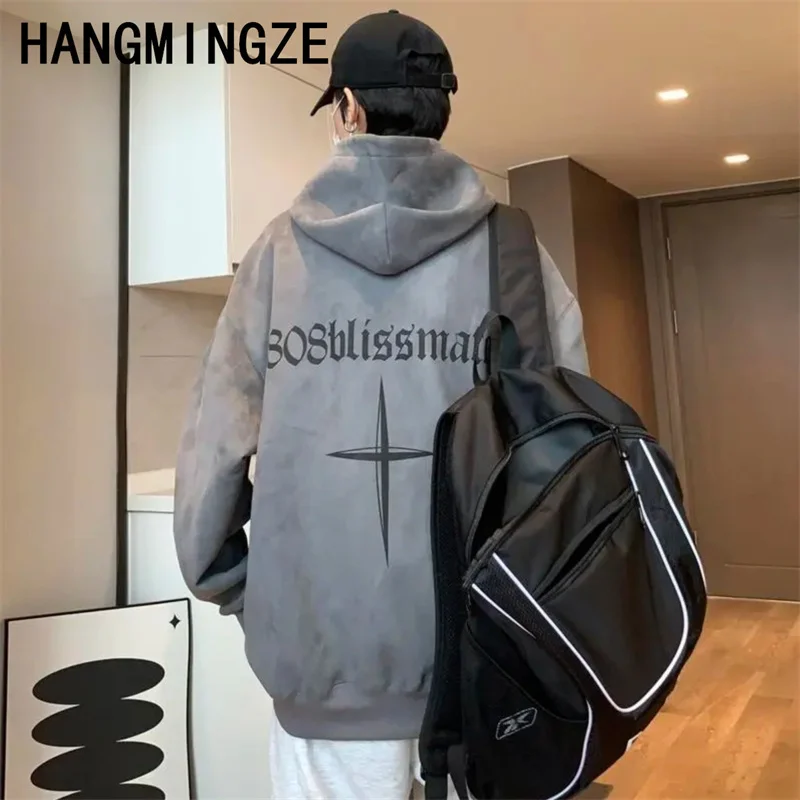 Whiter Hooded Sweatshirts For Men Sweatshirts Man Brands Pullovers Sweatshirt Male Print Hoodies Streetwear Men Loose Clothing