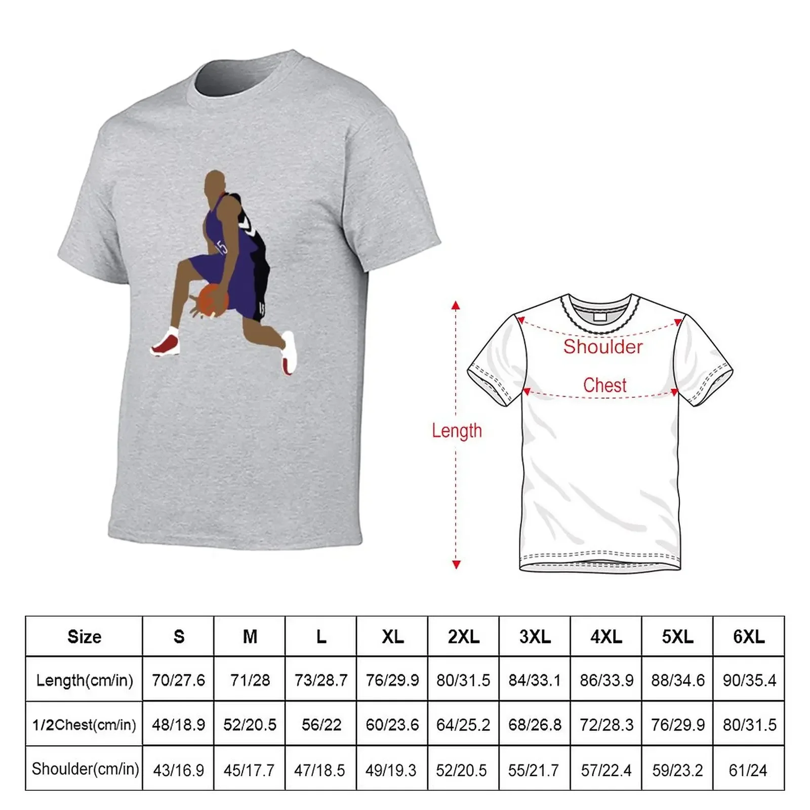 Vince Carter Between The Legs T-Shirt anime clothes summer tops kawaii clothes slim fit t shirts for men