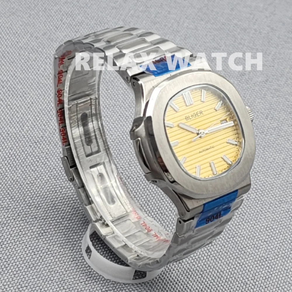 40mm Square Watch Multi Color Dial Sapphire Glass Stainless Steel Japan Nh35a Automatic Movement Nautilus