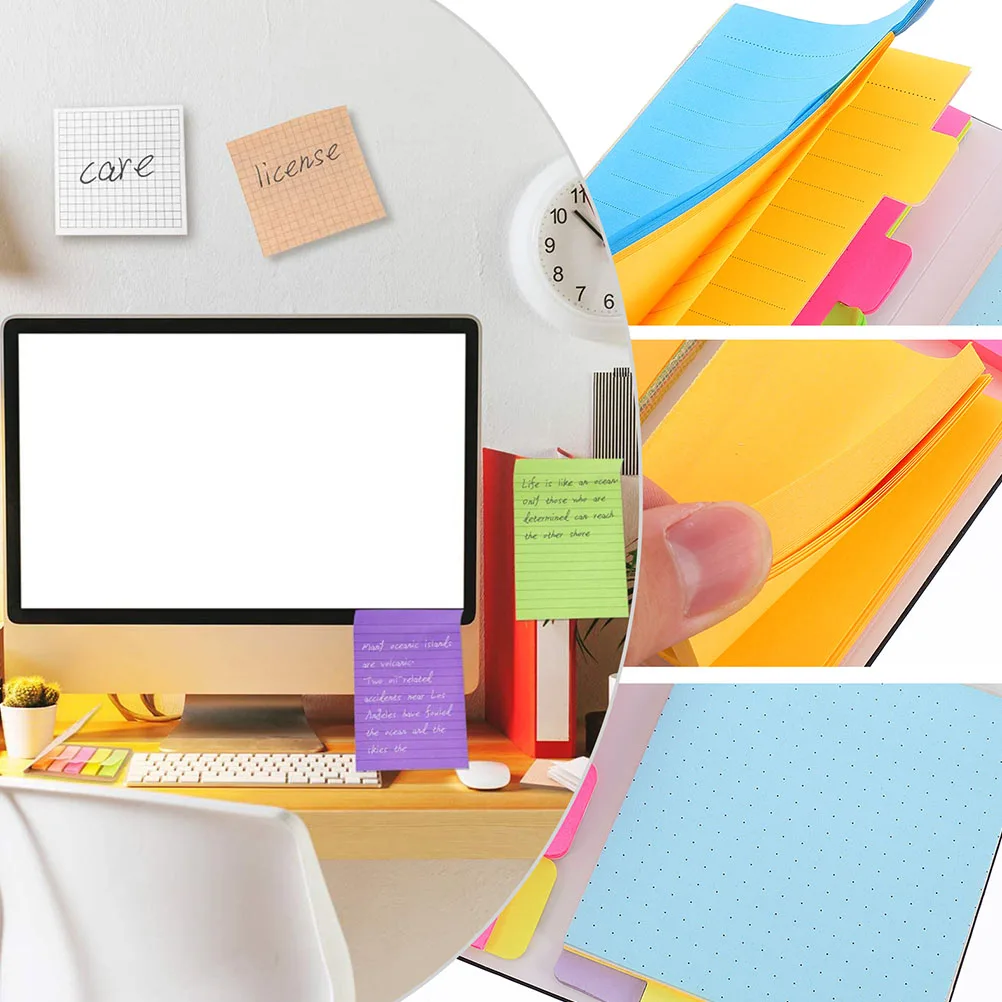 

1 Book Sticky Memo Pads Creative Shell Multipurpose Adhesive Notes Office School Memo Stickers Notepaper