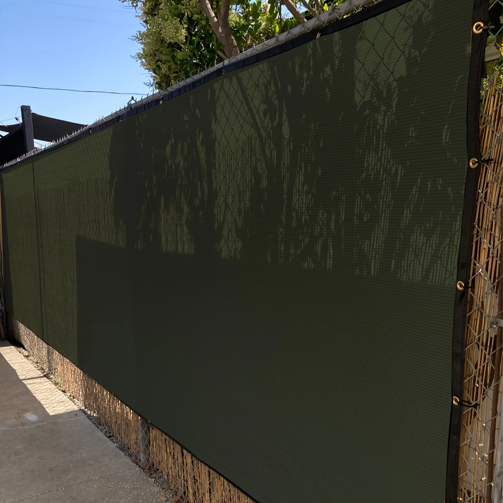 【تركيب مريح لشبكة ظلة الشمس】مجهزة بإبزيم نحاسي متين وخياطة معززة، شبكة مظلة خارجية سهلة التركيب