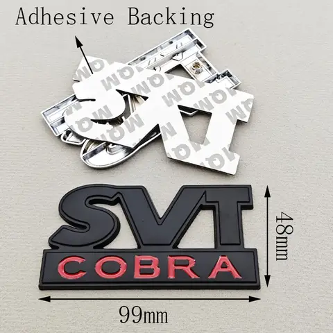 3D-metalllogotyp SVT COBRA-bilklistermärke bakre bagagerumsmärke framgrill-emblem för Ford Mustang Shelby GT500 GT350 F150 GT-tillbehör 10 best sales Shelby GT500 tillbehör - №2