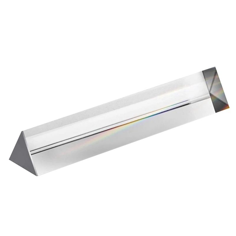 A34M-Optical Equilateral Rainbow Triangular Prism Glass Physics Experiment Children Student Photography Triangular Prism