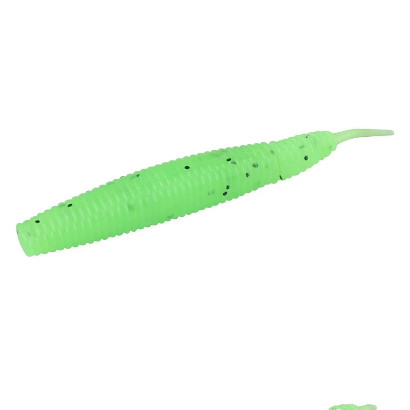 Señuelo vinilo tipo pupa con cola larga para lubina y pez serpiente