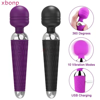 20 ความเร็วที่มีประสิทธิภาพ AV Vibrator Magic-Wand Clitoris Stimulator เพศของเล่นสําหรับผู้หญิง G Spot Massager ผู้ใหญ่หญิงเร้าอารมณ์ผลิตภัณฑ์