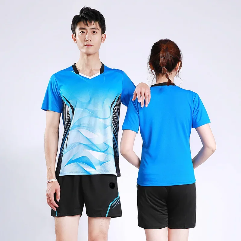 Uomo Donna Camicia da tennis Ragazze Maglietta da badminton Maglie da ping pong femminili Abbigliamento da palestra Abbigliamento da badminton in poliestere Unisex