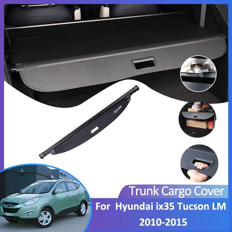 For Hyundai ix35 Tucson LM 2010 2011 2012 2013 2014 2015 Auto Rear Trunk Cargo Cover Retractable Luggage Curtain Car Accessorie