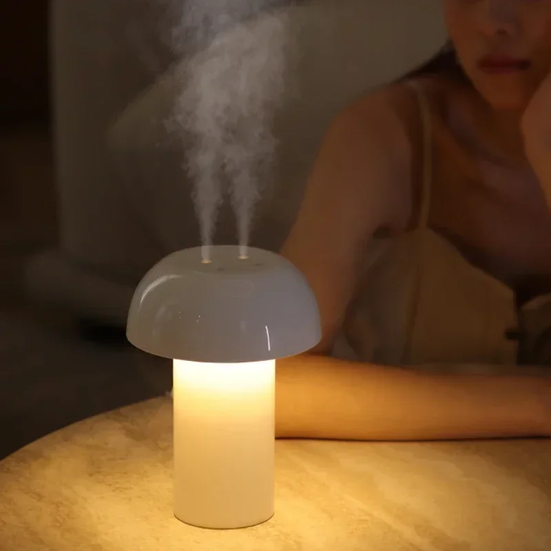 Mushroom humidification bedroom quiet air replenishment meter soft light with sleep touch adjustment atmosphere night light