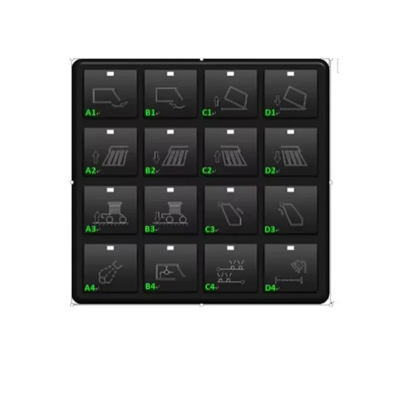 Hot Sale Intelligent CANbus 16 Keys Push Automotive Silicone Pad Keypad Electrical Equipment Canbus Keypad Button Panel