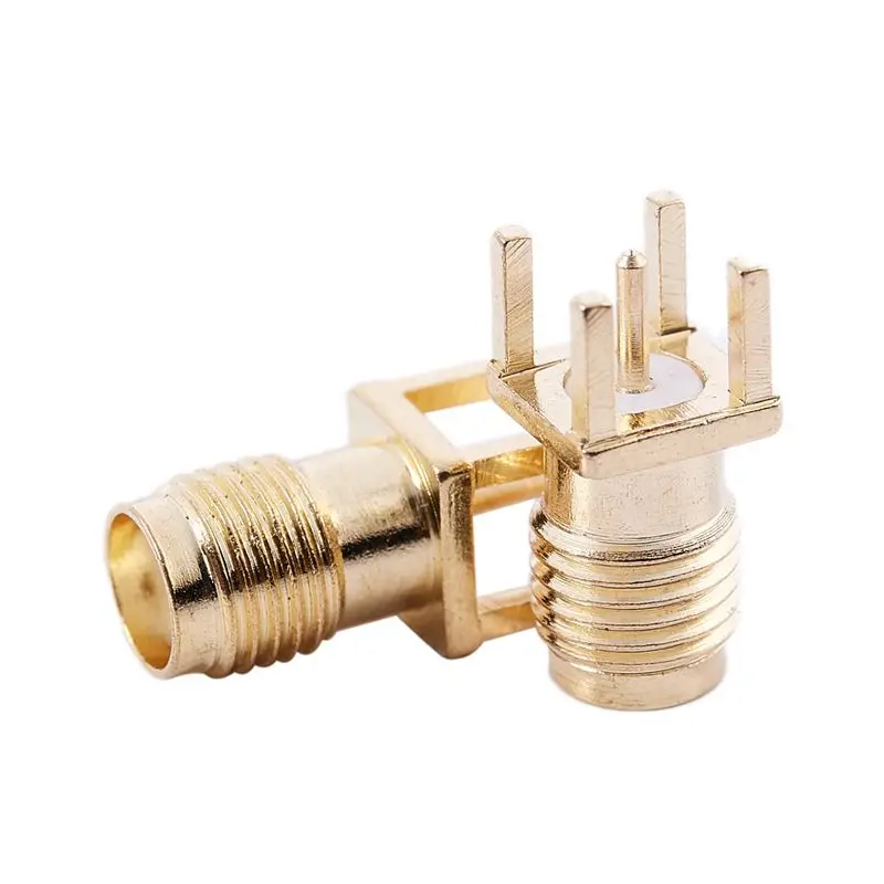 AB47-20X SMA Female Jack Solder PCB Mount Straight RF Connector Gold