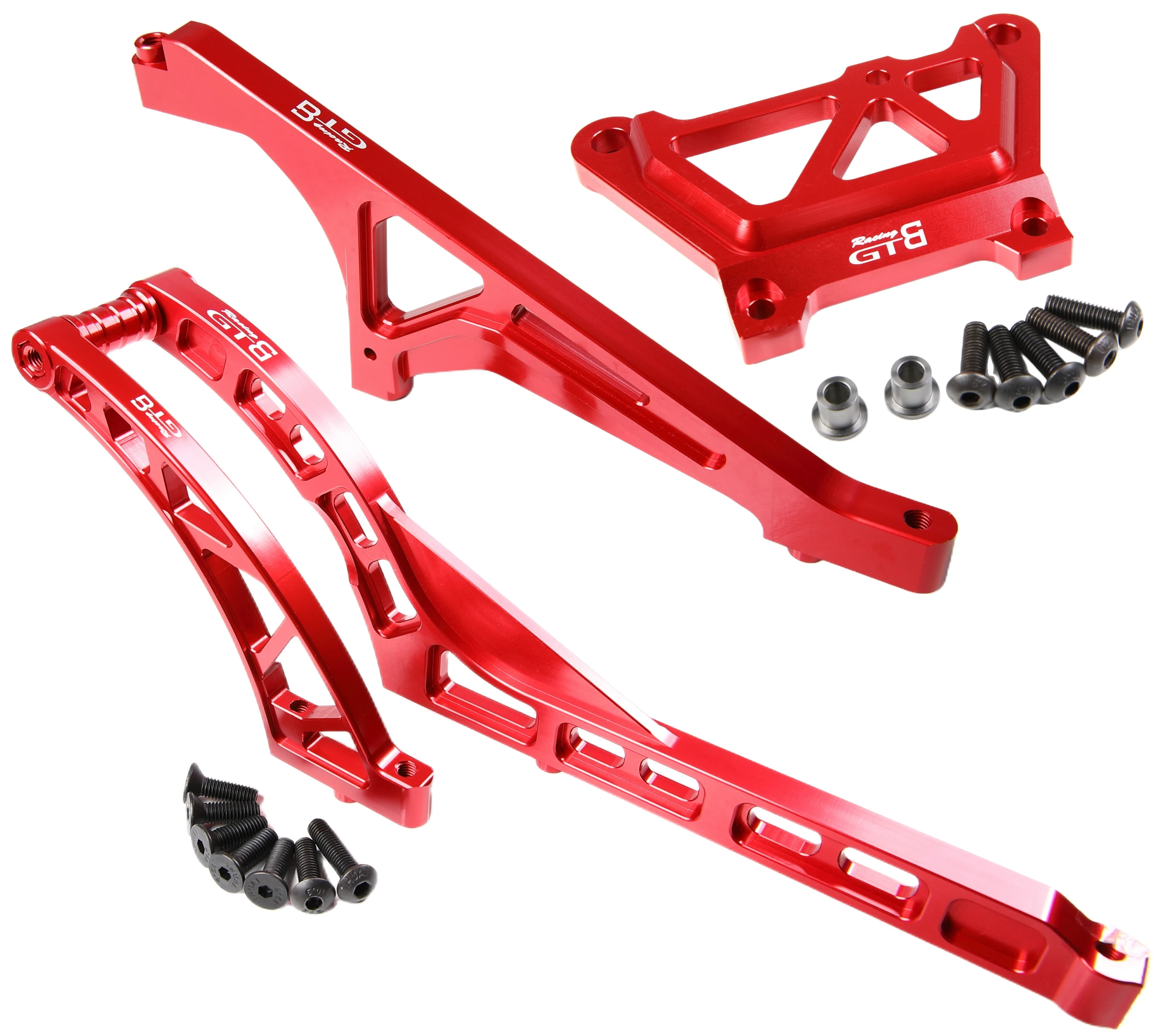 GTB Metal Top Plate & Front Rear Chassis Brace for 1/5 RC Car LOSI Desert Buggy DBXL-E 2.0