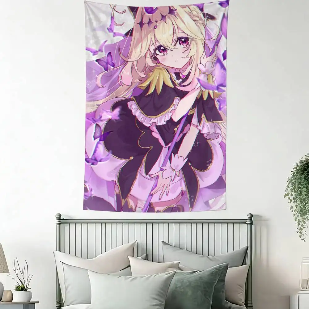 M-Moria Ruruka C-Cure Arcana Shadow Art Hanging Flag Wall Banner for Bedroom Home Outdoor Decoration