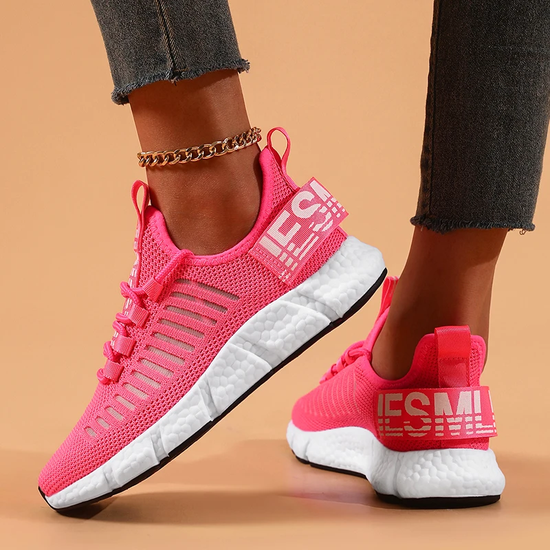 

Women's Shoes Platform Mesh Running Lightweight Tennis Training High-quality Sneakers Lace Up Breathable Casual Walking Shoes