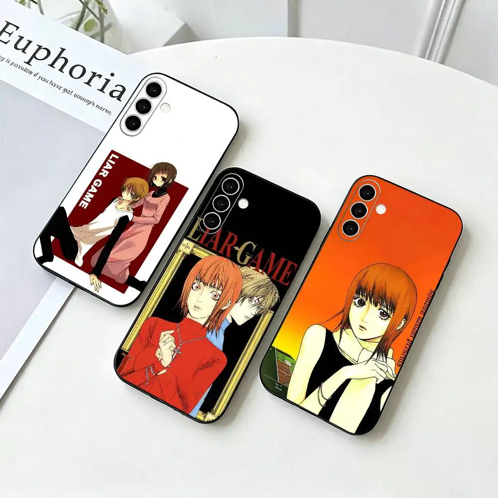 Nao x Aki Anime LG-Liar Game-S  Phone Case For Samsung Galaxy A73,A72,A71,A70,A53,A52,A51,Others Soft Black Cover