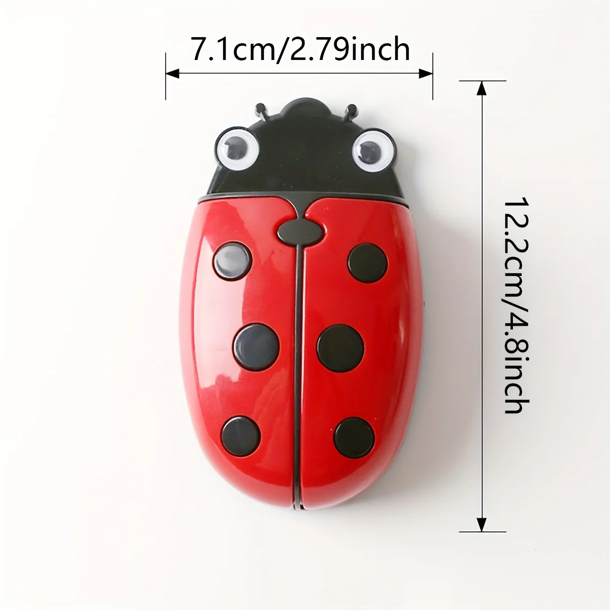Ladybug Magnetic Pen Holder and Eraser - Dual purpose Whiteboard Accessory, Cartoon Plastic Storage Box - Image 2