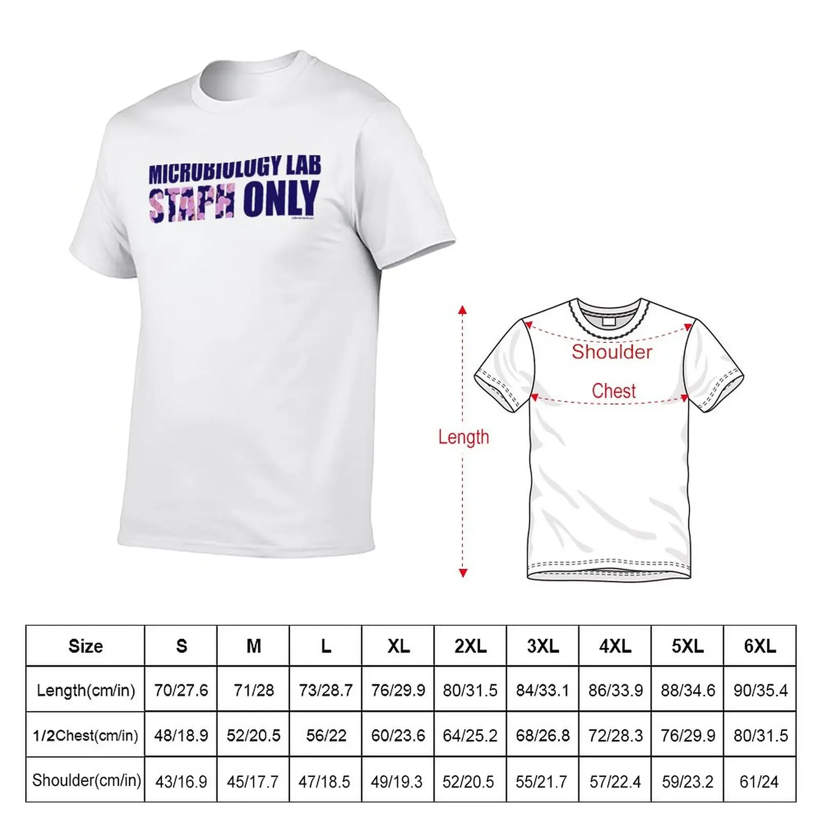 Microbiology Lab - Staph Only (Blue / Pink) T-Shirt cute tops for a boy anime clothes customizeds Men's t-shirts