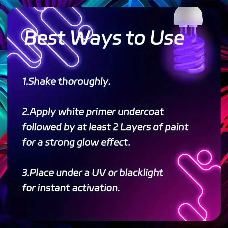 6 Color 25ml UV Neon Face Body Paint Neon Fluorescent Glow Safe Body paint For Festivals Parties Halloween Makeup Festival Party